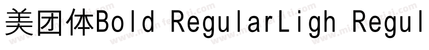 美团体Bold RegularLigh Regular字体转换